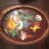 Vintage hand-painted metal top