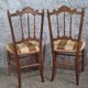 Pair of carved Louis XVI flying chairs ~ 1900 Belle Époque