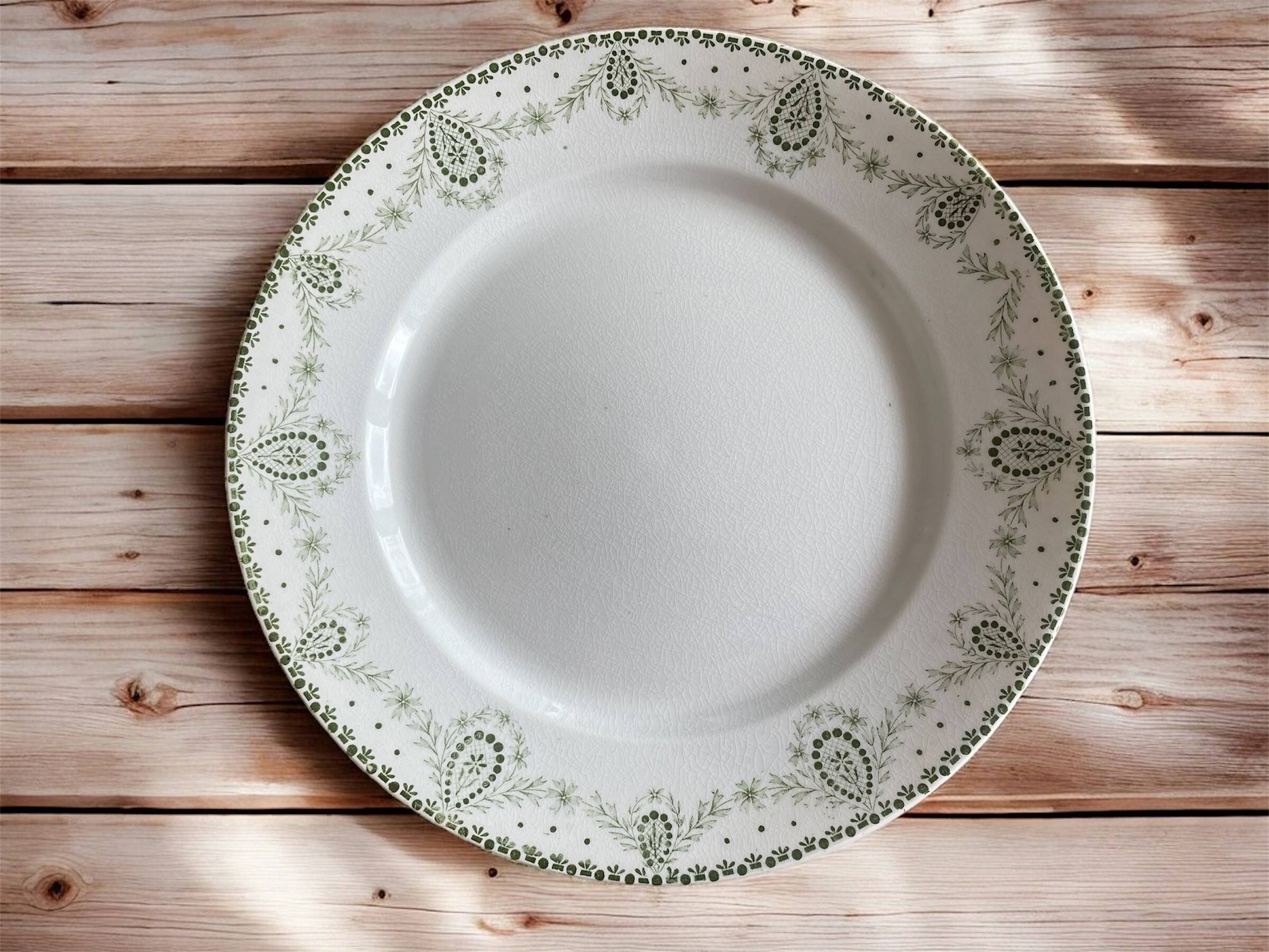 Antique serving dish in Creil & Montereau earthenware.