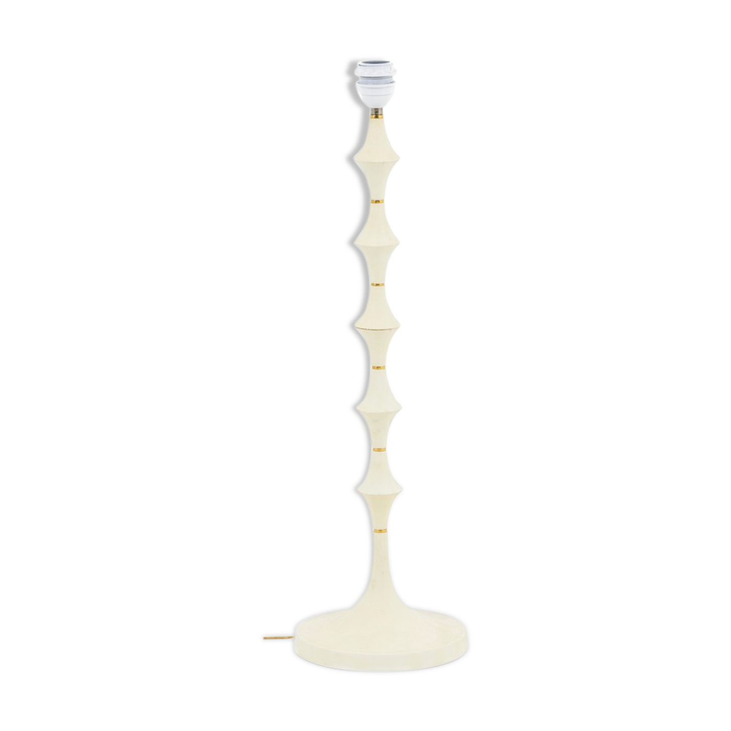 White resin lamp and golden brass, 1970s