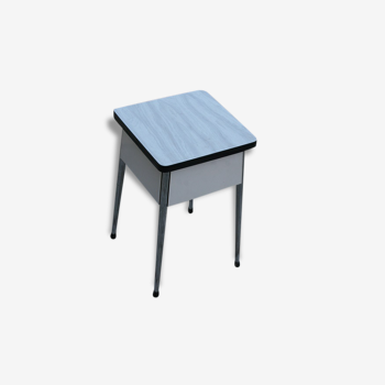 Tabouret coffre formica mouchete gris idel table de nuit