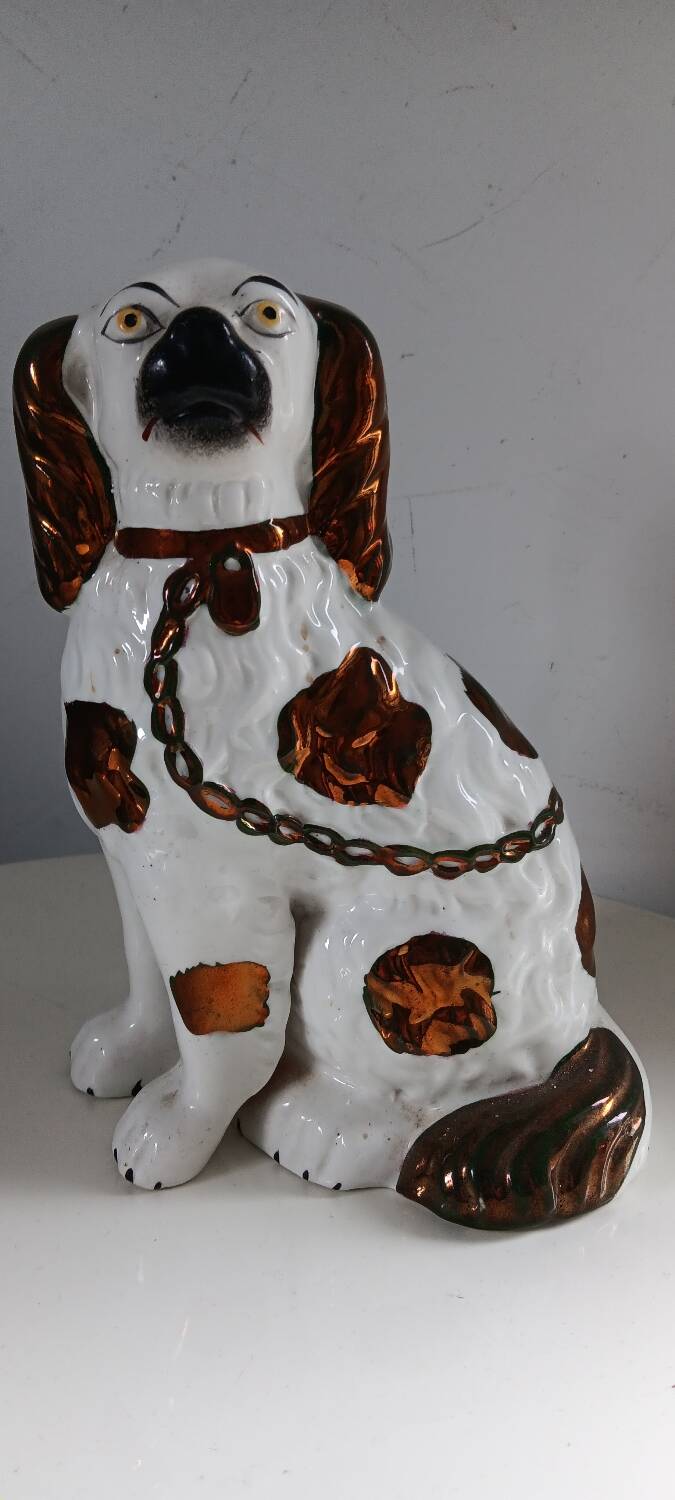 Jersey earthenware Staffordshire dog
