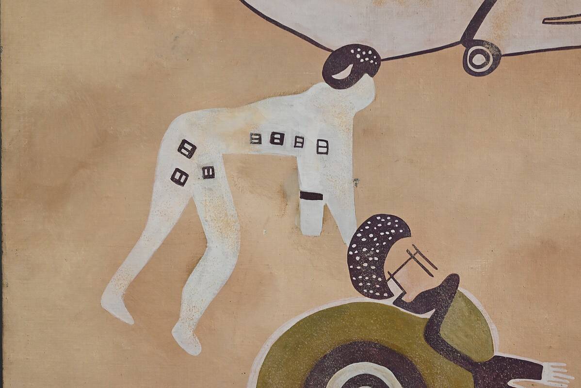 Tassili Rock Painting, signed G. Le Poitevin – 1960
