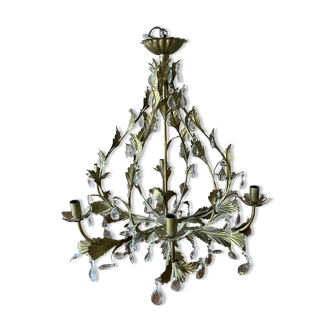 Brass chandelier with tassels