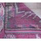 1970s Turkish handmade wool purple runner rug 76x340
