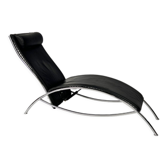 Chaise longue en cuir années 1990