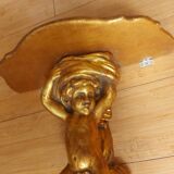 Shelf , Wall console gilded cherub