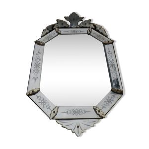 miroir en verre de Venise - octogonal
