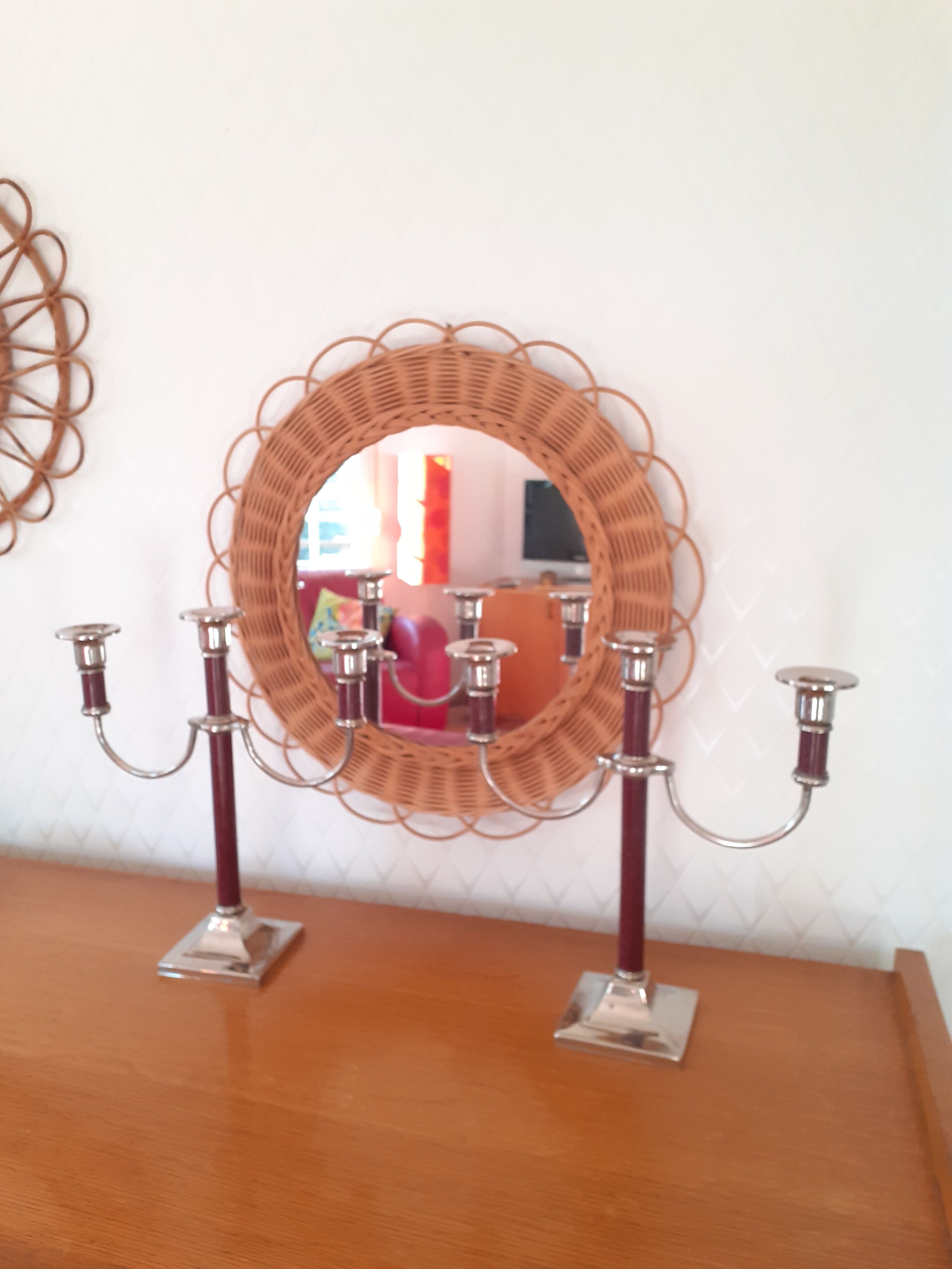 Paire de chandeliers trois feux