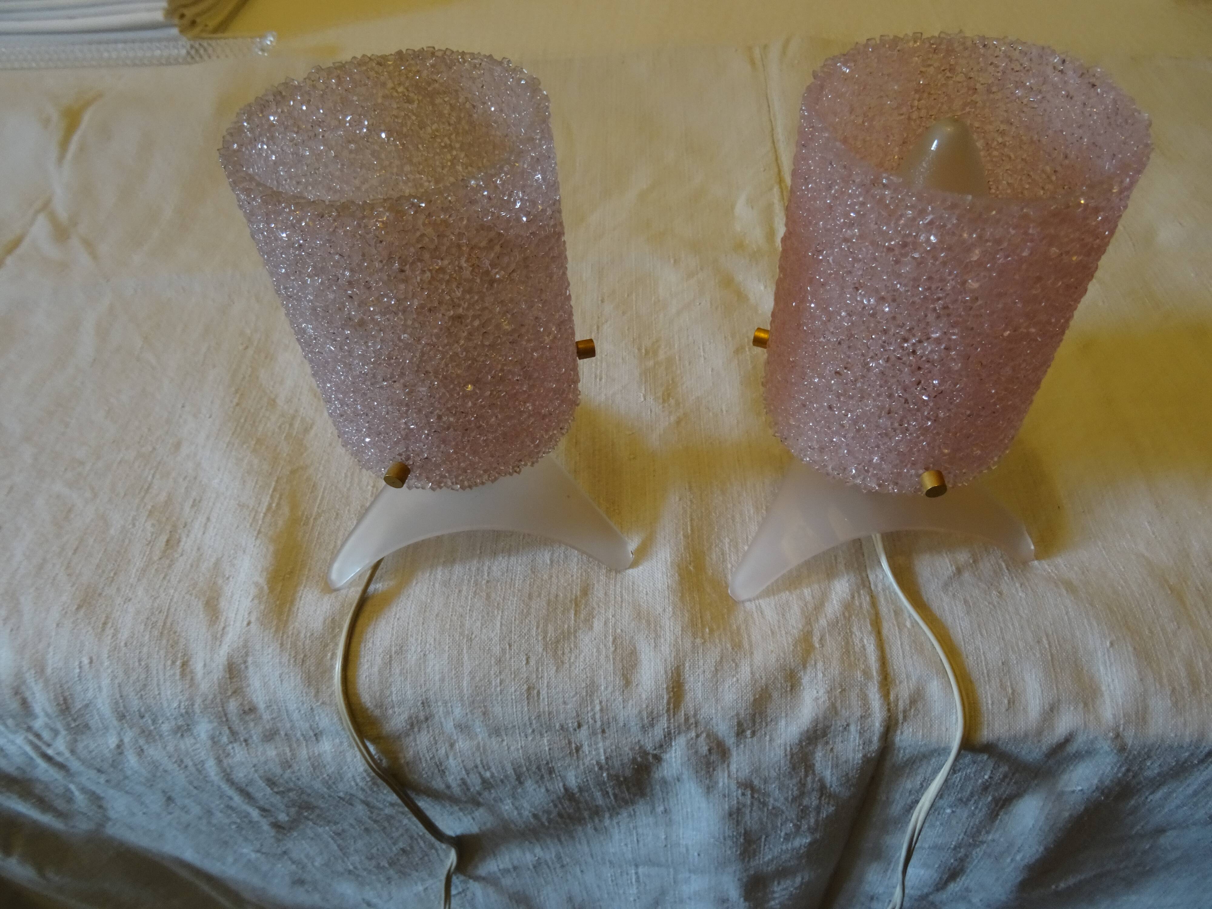 Duo of lamps in plexiglas 50/60