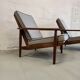 Paire de fauteuils en teck des années 1960, design hollandais