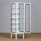 Vintage iron and glass medical cabinet, 1970s