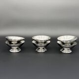 6 stainless steel dessert bowls – Vintage art deco style ice cream cups