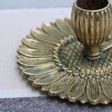 Gold metal candle holder