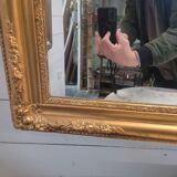 Old Louis Philippe style gilded mirror, 100×83cms