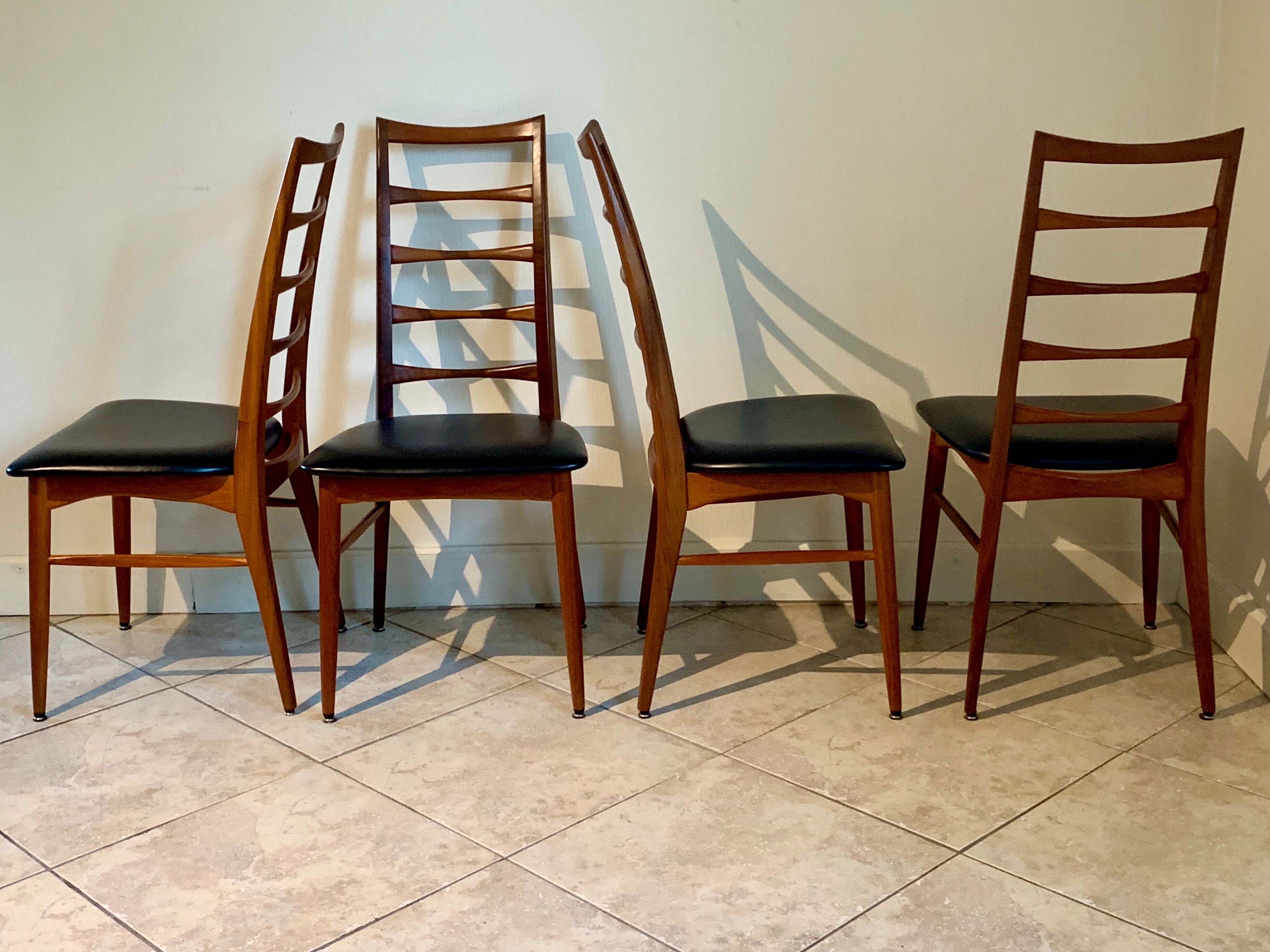Set of 6 Scandinavian Teak "Lis" chairs by Niels Koefoed, Circa 1960