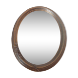 Vintage oval gilded wood mirror