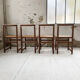 Lot de 4 chaises cannées années 50