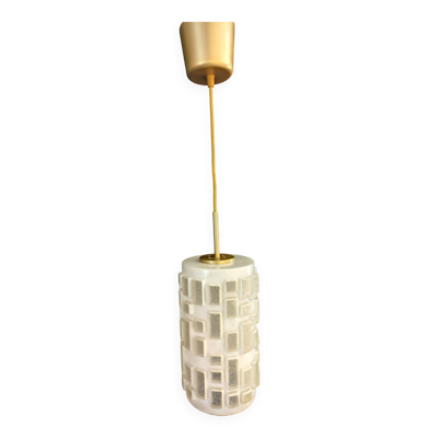 Suspension en verre Peill & Putzler années 70 design lampe