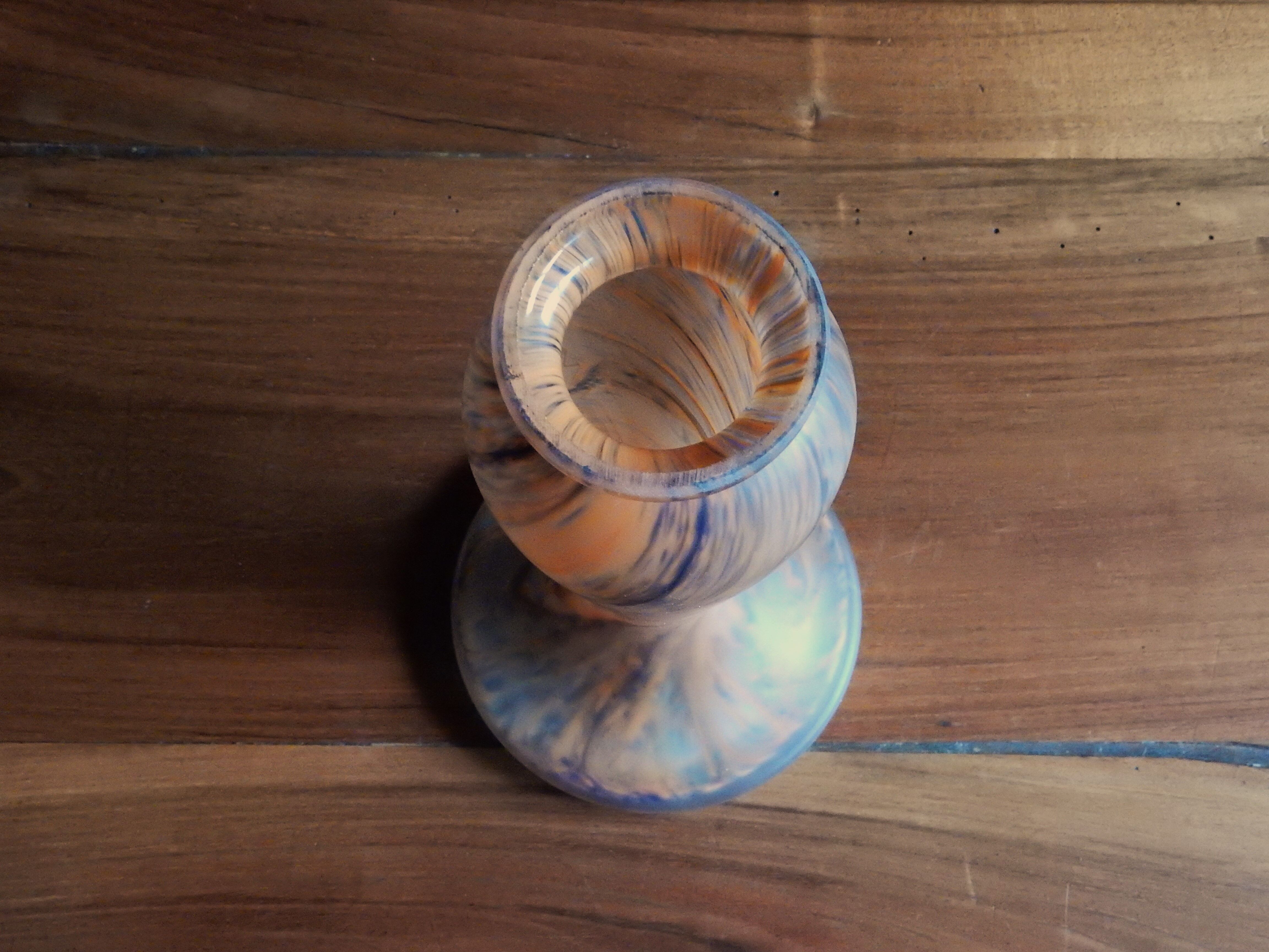 Art Nouveau vase in frosted glass paste