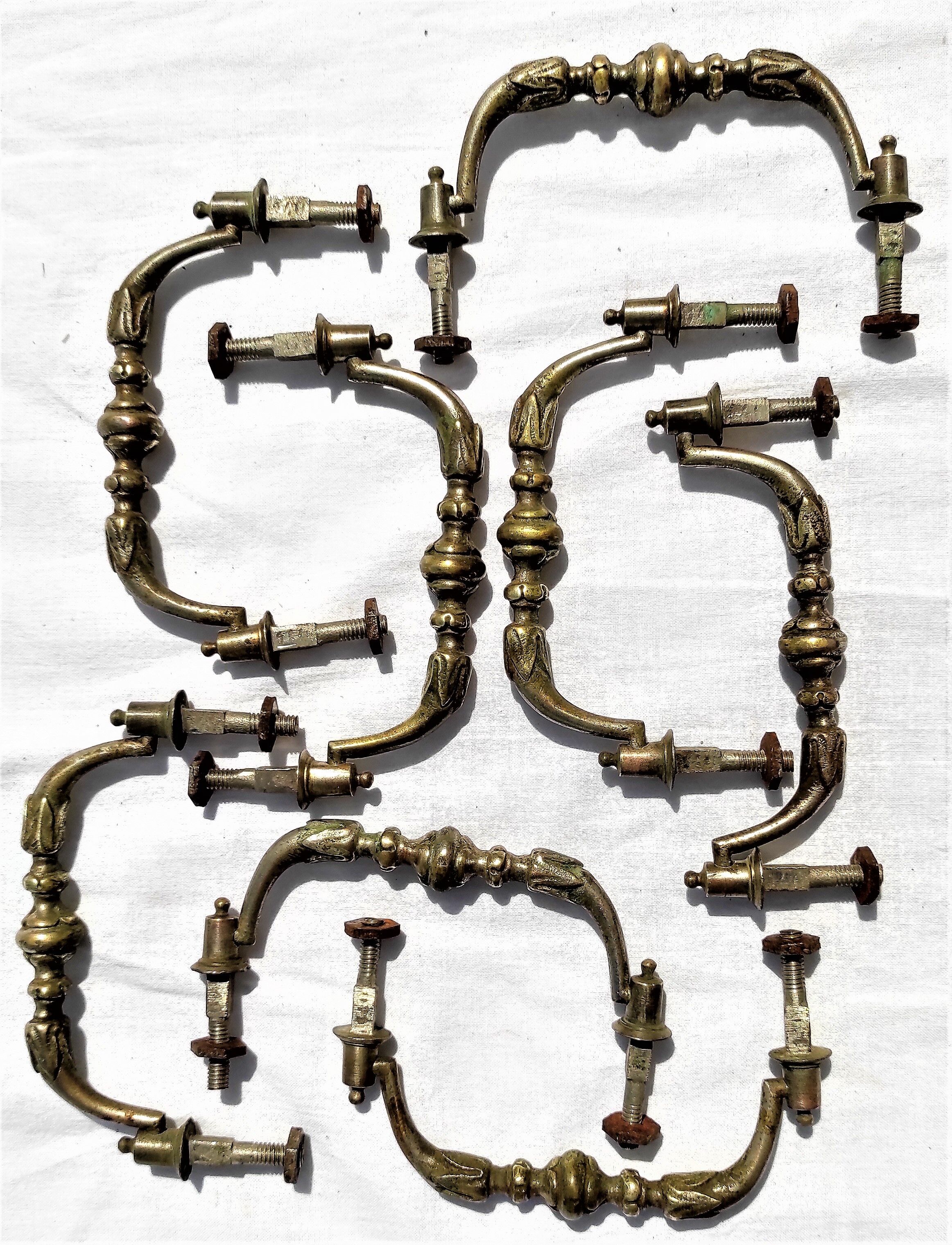 Antique furniture handle 1 set of 8 complete handles