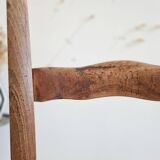 Antique wooden bistro chairs - floral seat