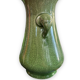 Vase en céramique craquelée verte anses éléphant Chine XXeme