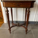 Table coiffeuse de style Napoléon III marquetée