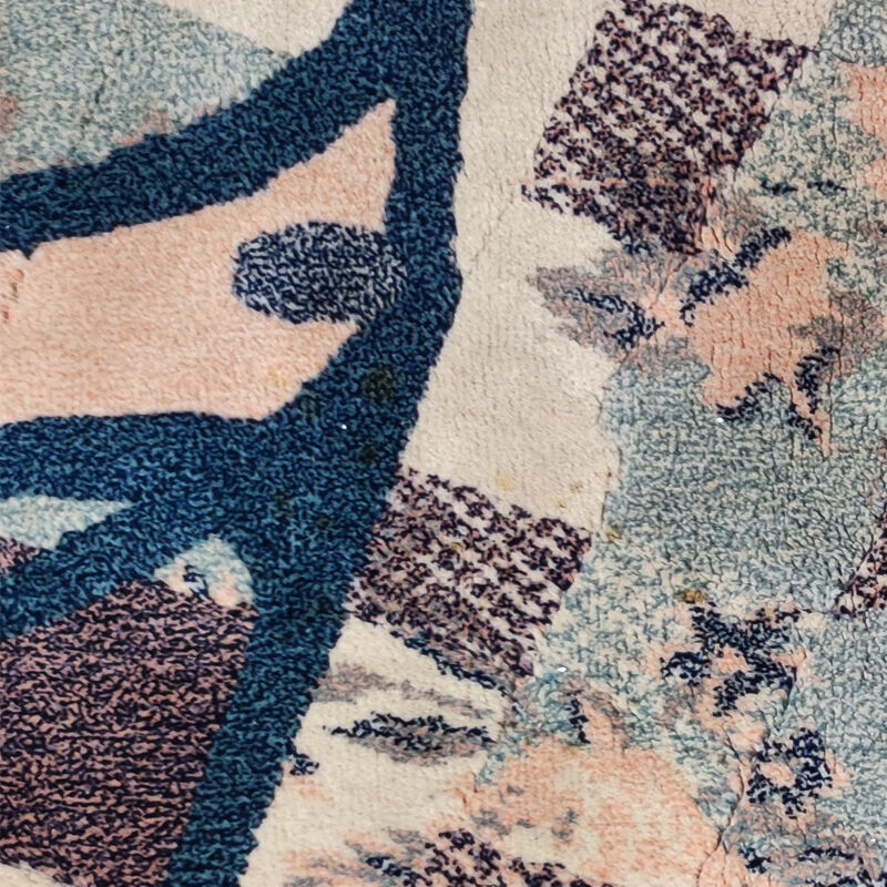 Tapis géométrique magnifique des années 1990 par Giorgetto Giugiaro pour Paracchi pure laine fabriqué en Italie.