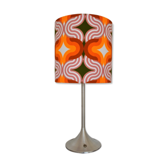 Lampe de table en aluminium brossé 1970s