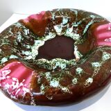 Old empty Vintage ceramic pocket pink tones, green white reflections