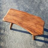Brutalist solid wood table