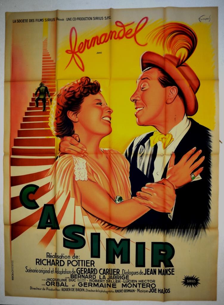 Original movie poster "Casimir " 1950 Fernandel