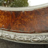 40s oval mirror in wood and stucco 59x39cm