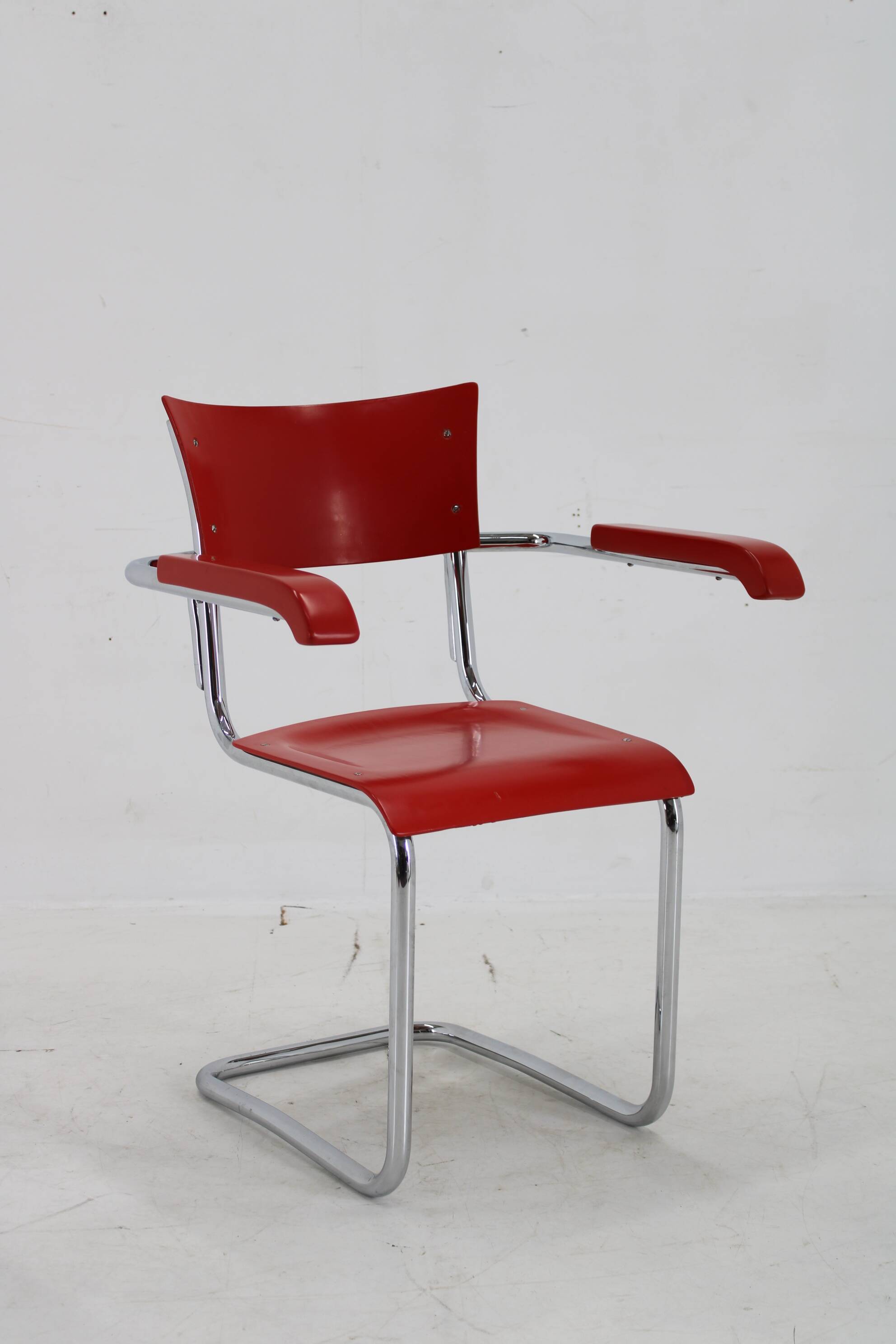 1940s Bauhaus Restored Tubular Armchair, Germany