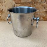 Old champagne bucket cooler couzon stainless steel france