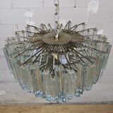 Vintage Italian crystal chandelier Venini Triedi Murano (1960s)