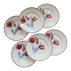 6 vintage earthenware flat plates from the Moulin des Loups Simone series