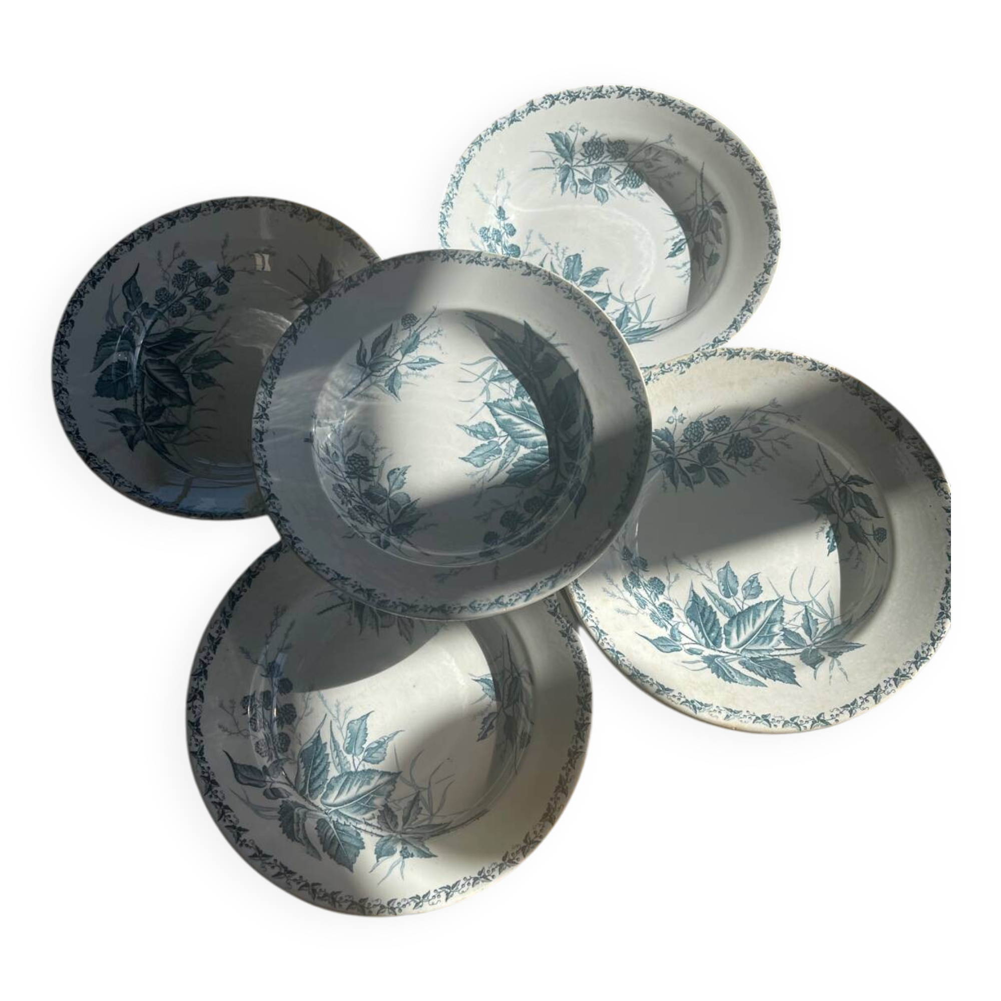 6 Badonviller blackberry model plates