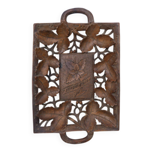 Plateau en bois ajouré