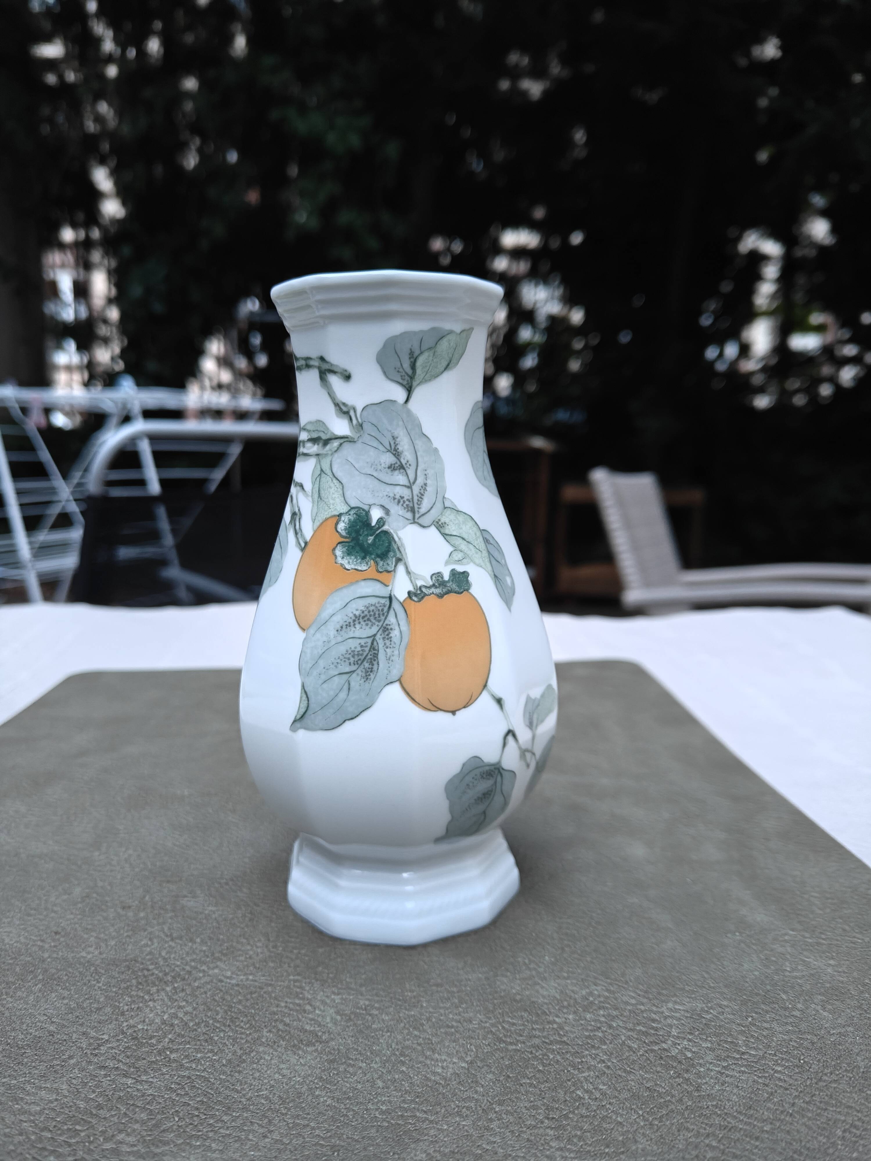Octagonal porcelain soliflore "Lombardia Apricot" - Gallo Design