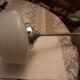 Lustre verre blanc  annees 60