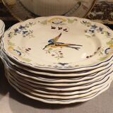 15 plates longchamp model clery decor bird