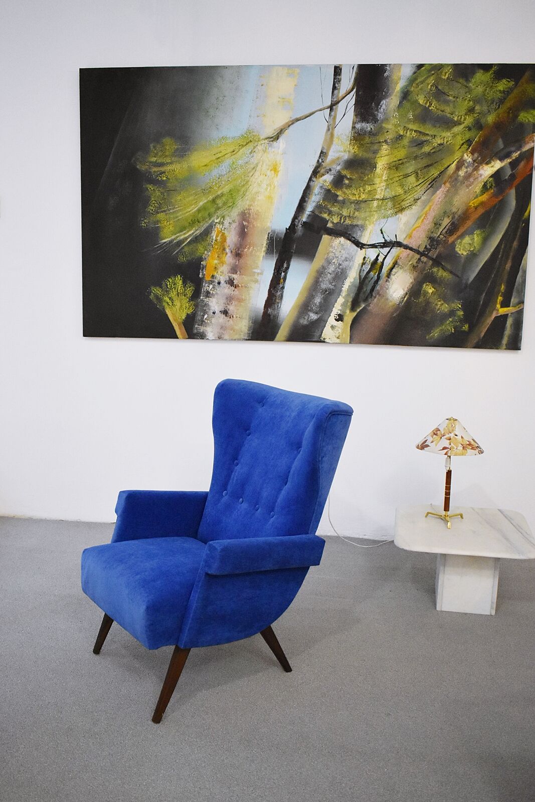 Austrian wingback armchair