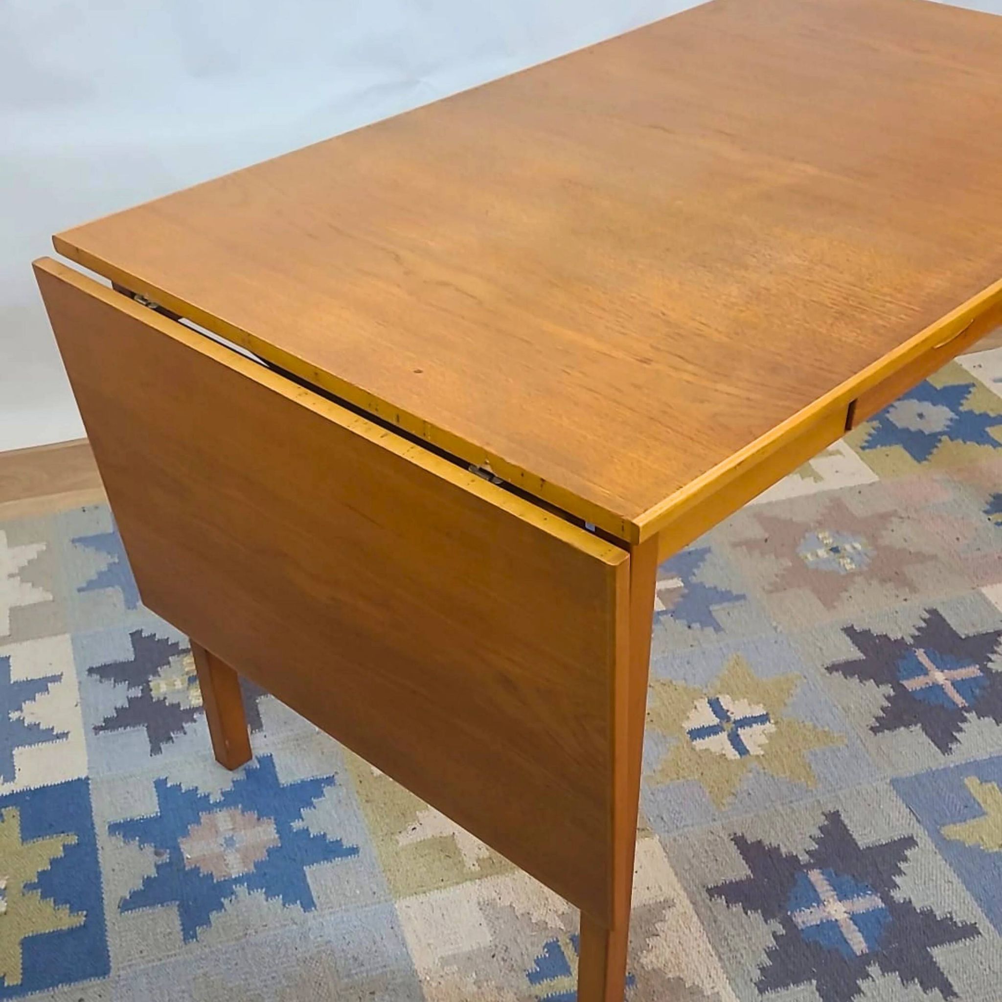 Vintage Scandinavian dining table with extension, stamped Garnas - Sweden - 1960s