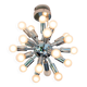 Chrome steel Sputnik chandelier, 24 lights, condition +++