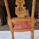 Lyre back chair in carved wood, Louis XVI style, late 19th century.