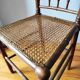 Pair of turned wood chairs with caning
