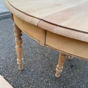 Renovated Louis Philippe round extendable dining table 118-200cm 19th century