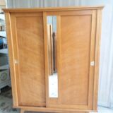 Vintage 2-door and mirror cabinet